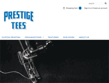 Tablet Screenshot of prestigetees.com